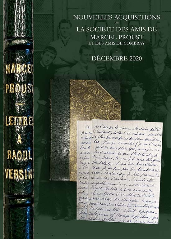 Lettre et poème de Proust à Raoul Versini — Décembre 2020