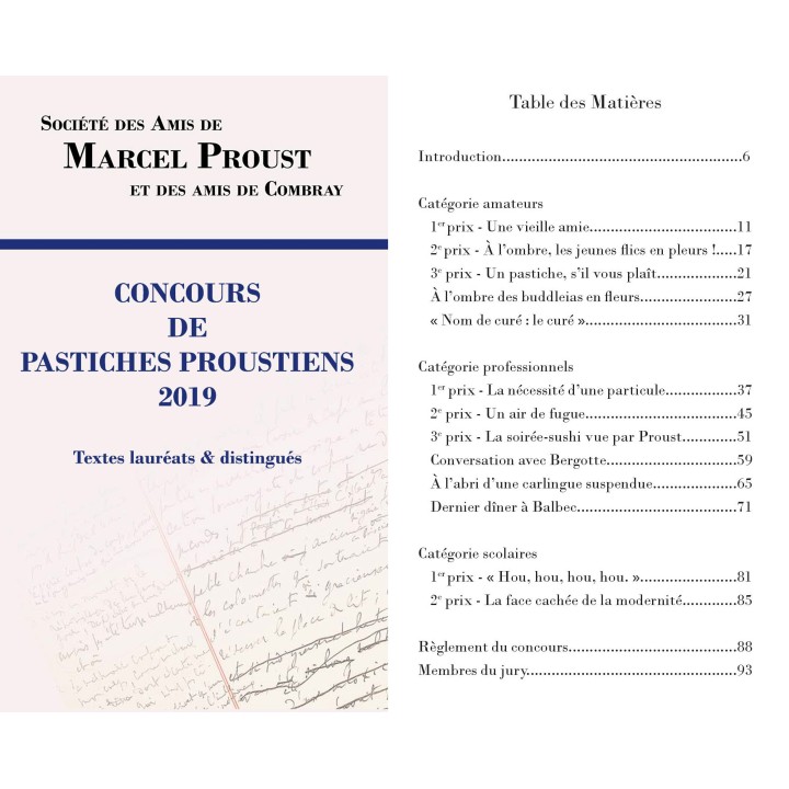 Collection of the Winning Pastiches from the 2019 Competition