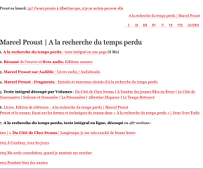 À la recherche du temps perdu
