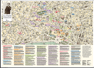 Plan détaillé du Paris de Marcel Proust
