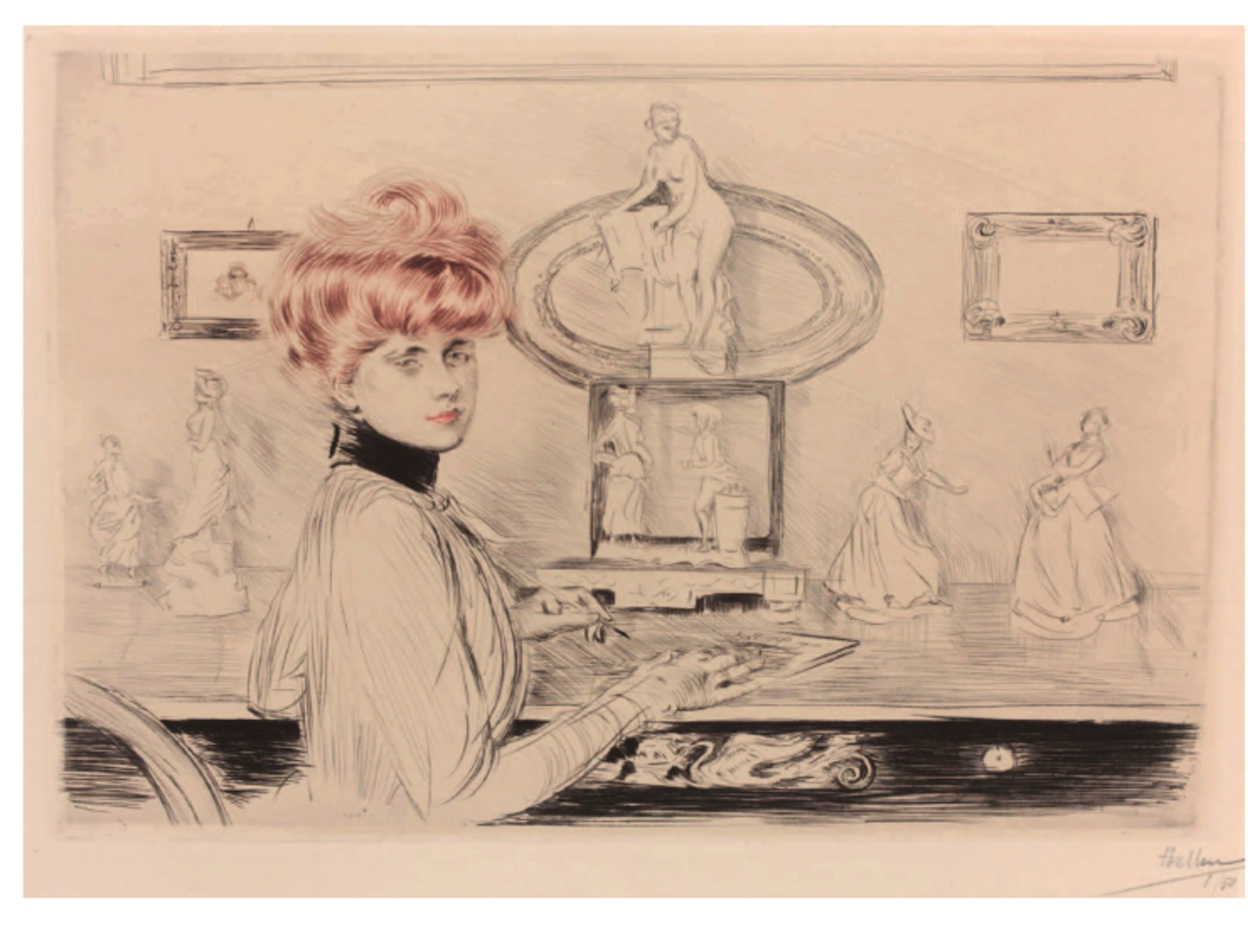 Paul-César Helleu, Madame Helleu écrivant