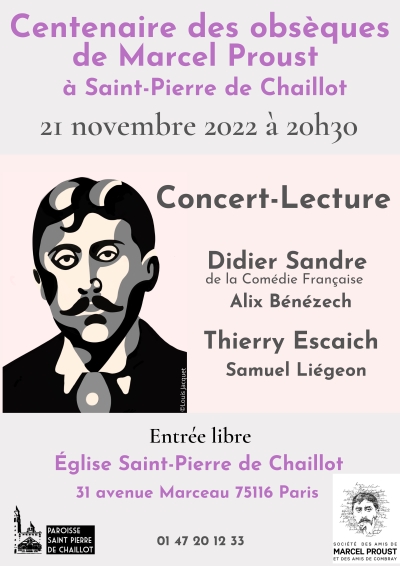 Concert-lecture en hommage &agrave; Proust - 21 novembre