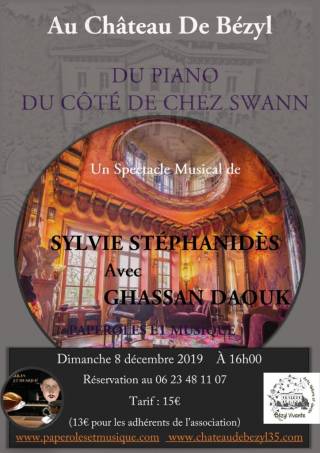 Spectacle musical autour de Proust le dimanche 8 d&eacute;cembre au Ch&acirc;teau de B&eacute;zyl (Bretagne)